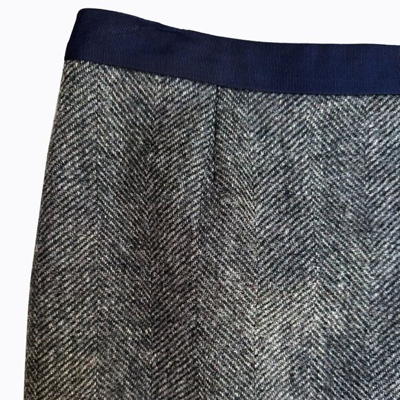 Boden British Tweed Skirt Sz 6R 100% Gray Wool Academia Y2K Preppy Office Siren - Picture 4 of 6